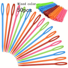 Plastic Knitting Needles Set for Sweaters - Pack of 50