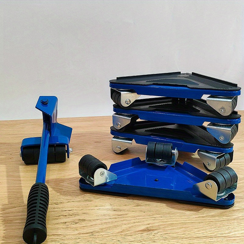 5pcs Furniture Mover Tool Set Heavy Duty Transport Lifter Roller