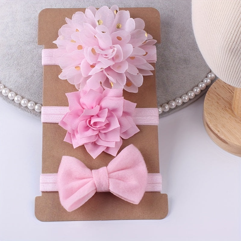 Headband Flowers Bow Hairband Decor for Baby Girls