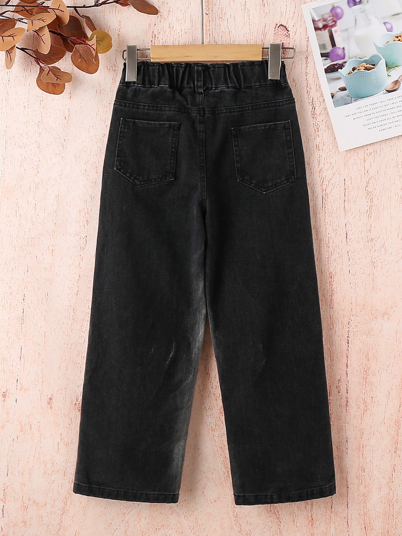Girls Tie Dye Wide Leg Jeans