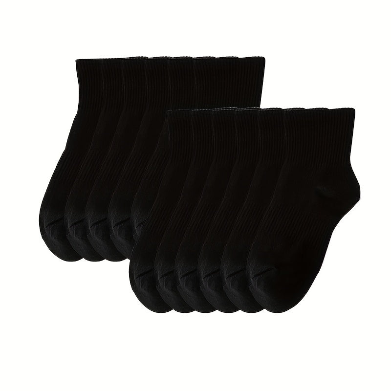 12 Pairs Gray Cotton Sweat-absorbing Socks for Men and Women