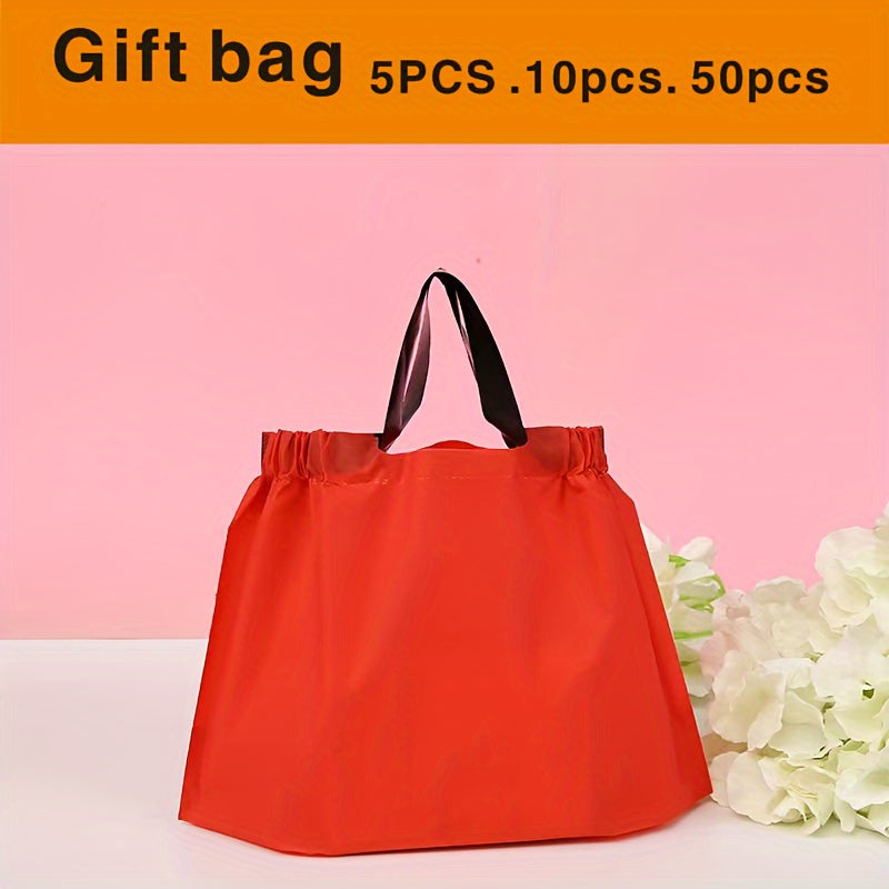 Red Christmas Gift Bag Catering Bread Shop Party Hand Packaging Bag