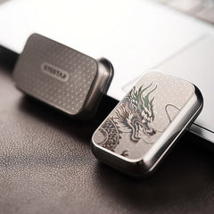 Dragon Year Theme Slider Fidget Toy Stainless Steel Metal Blocks