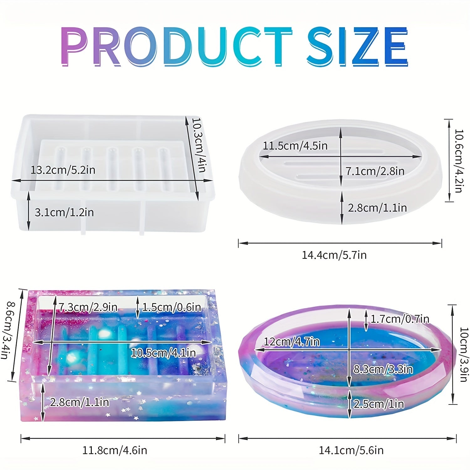 Epoxy Resin Agate Soap Dish Mold