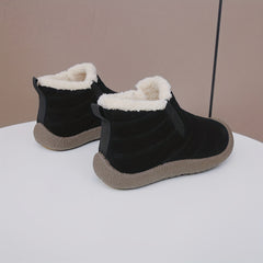 Women's Solid Snow Boots Plush Lined Slip On Winter Non Slip Boots