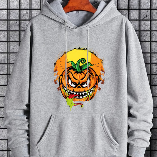 Men's Pumpkin Graphic Hoodie Active Drawstring Hooded Sweatshirt