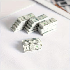 10pcs Mini 100 Bills Kids Toy Gift 1 12 Dollhouse Accessories