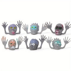 6pcs Halloween Kids Finger Ghost Zombie Finger Toy Props