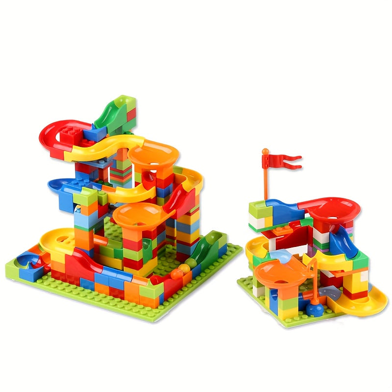 Colorful Building Blocks & Rolling Ball Set - Educational Toys