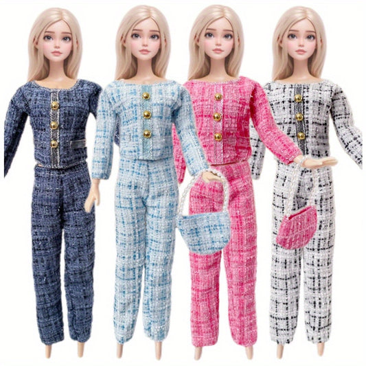Doll Clothes Set for 11.5 Inch Dolls - 3 Outfits with Accessories