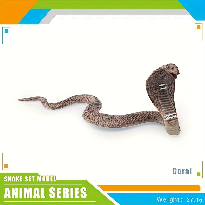 Realistic PVC Cactus Snake Toy Natural Habitat Educational Gift Kids Classroom