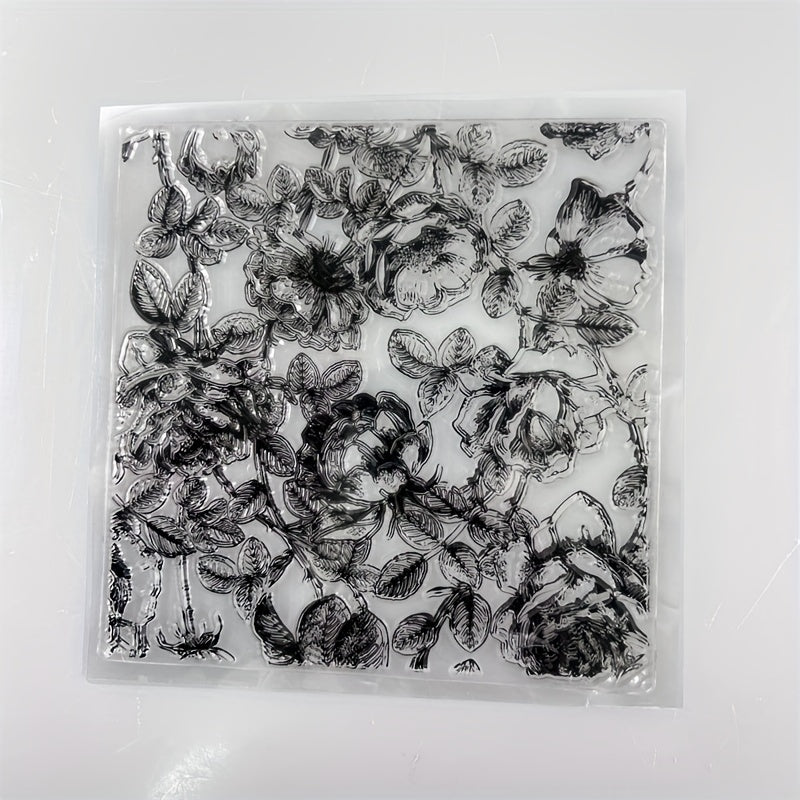 Flower Background Plate Stamps Stencils DIY Scrapbook Decorative Craft Embossing