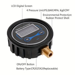 Digital Tire Pressure Gauge Car Bike Motorcycle Tyre Tester Air PSI Meter 1 8NPT