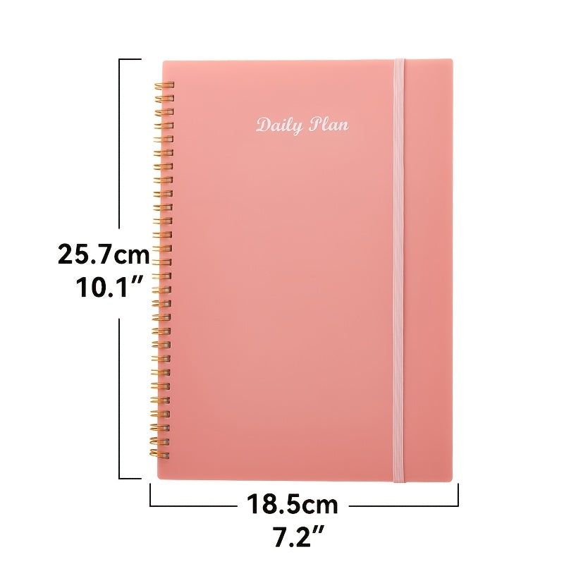 Undated Daily Planner Weekly Goals Notebook B5 Spiral Binding