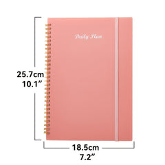 Undated Daily Planner Weekly Goals Notebook B5 Spiral Binding