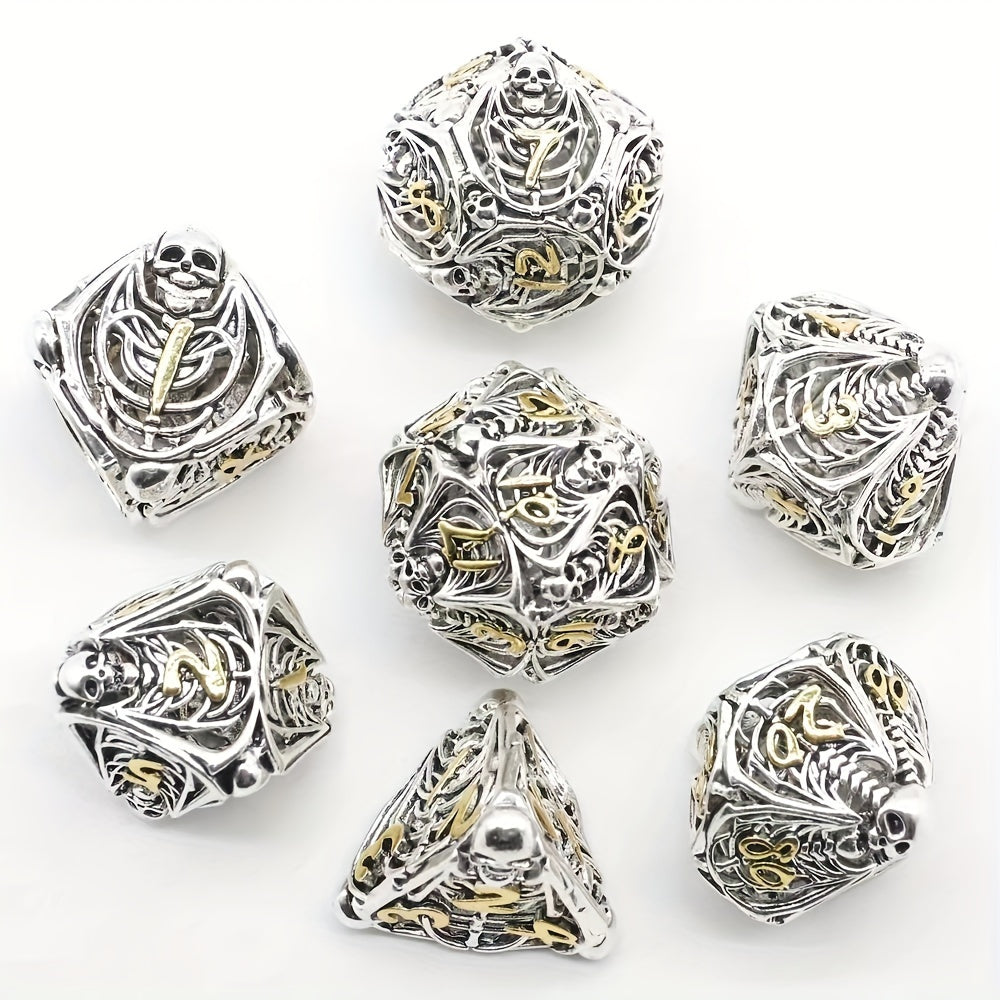 Skull Metal Dice Set Set Of 7