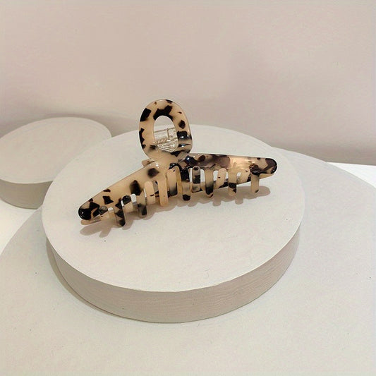 Leopard Print Acetate Hair Claw for Daily Headwear