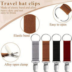 1pc Travel Hat Clip Elastic Hat Holder for Women Men