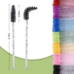 100Pcs Crystal Mascara Wand Eyelash Brush Eyebrow Applicator