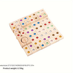 Wooden Gemstone Building Blocks Educational Puzzle Toys