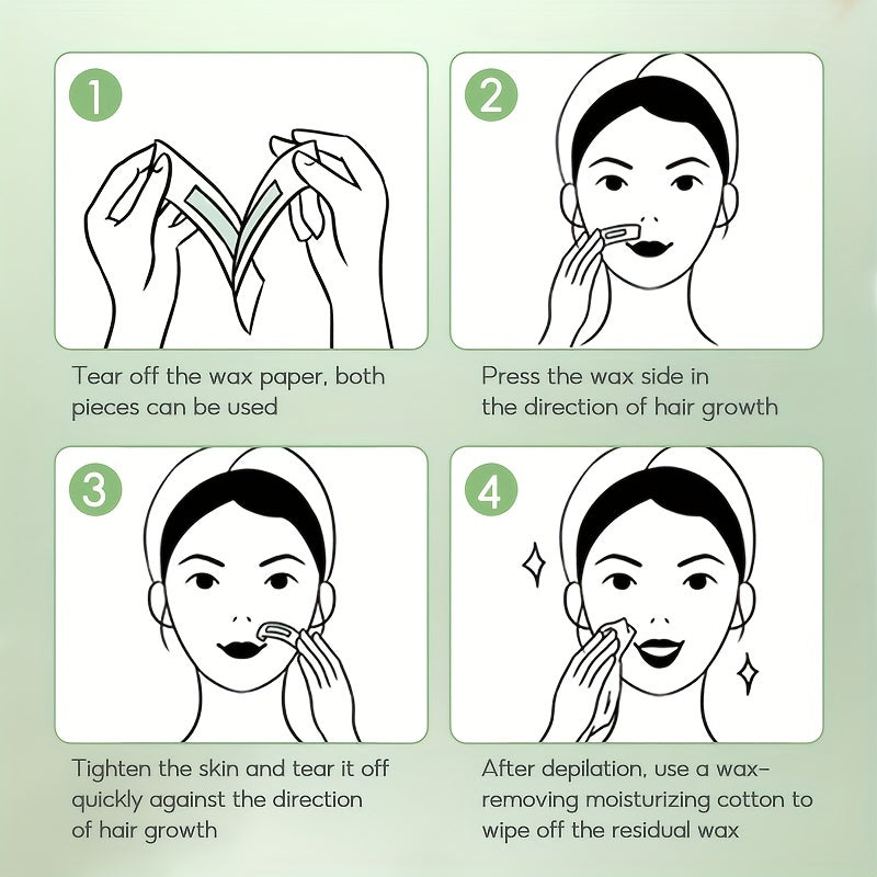 Facial Wax Strips Hair Removal Kit