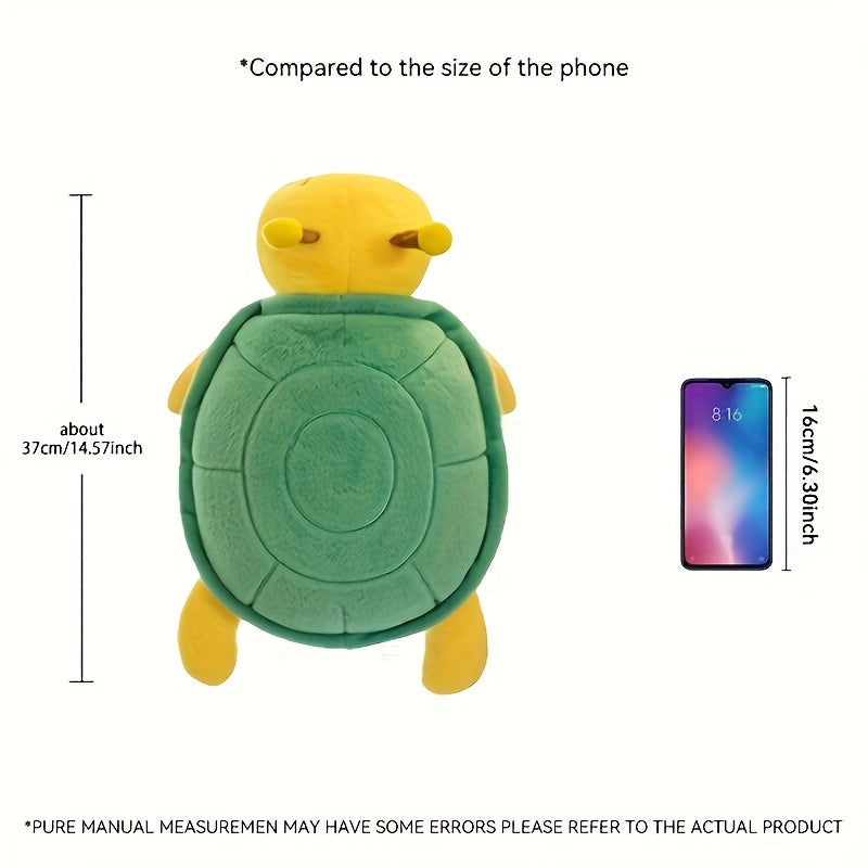 Turtle Bee Plush Toy Transforming Plushie Green Shell & Yellow Body