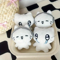 4pcs Headphones Crying Cat Plush Toy Pendant Soft Filled Bag Decoration