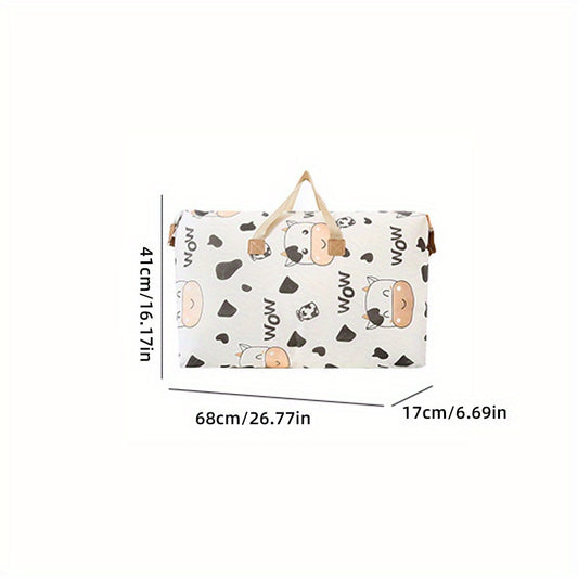 Cartoon Cow Pattern Luggage Bag Organizer for Travel