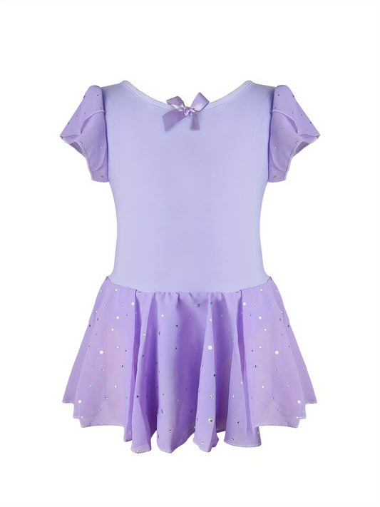 95 Cotton Girls Short Sleeve Ballet Leotard Dance Suit