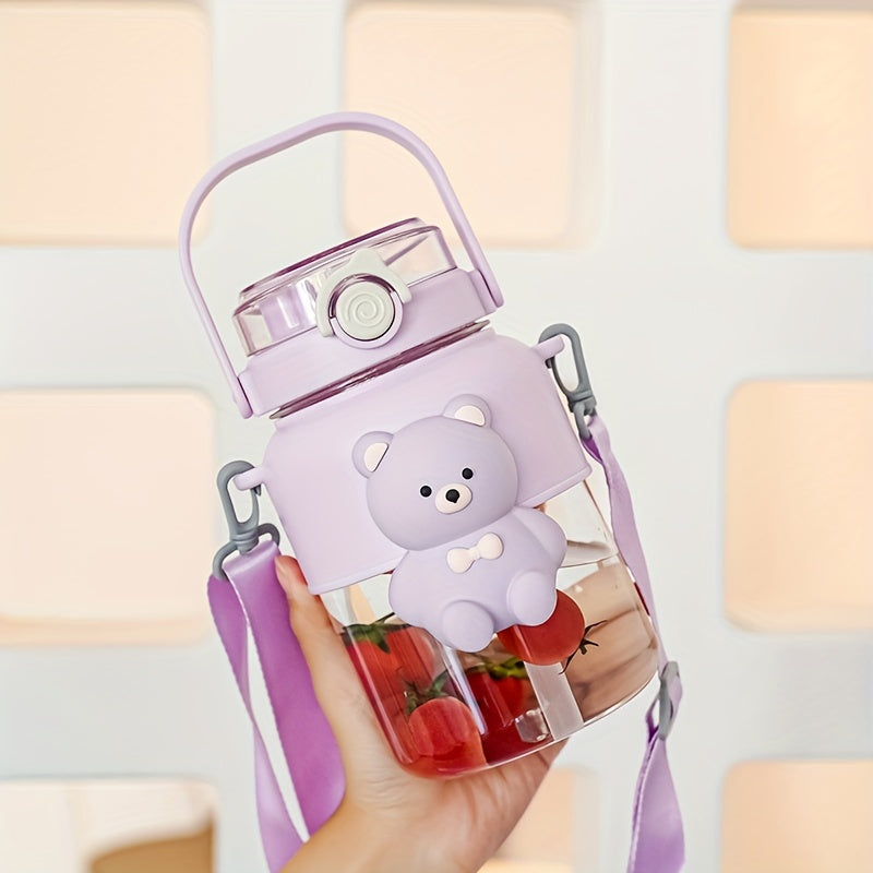Bear Plastic Water Cup Leakproof Outdoor Portable Bottle