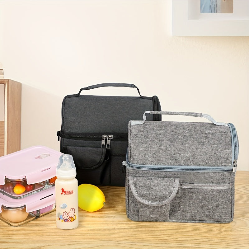 Insulated Lunch Bag Large Capacity Thermal Picnic Cooler Tote