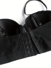 Push Up Bra with Contrast Lace Detail