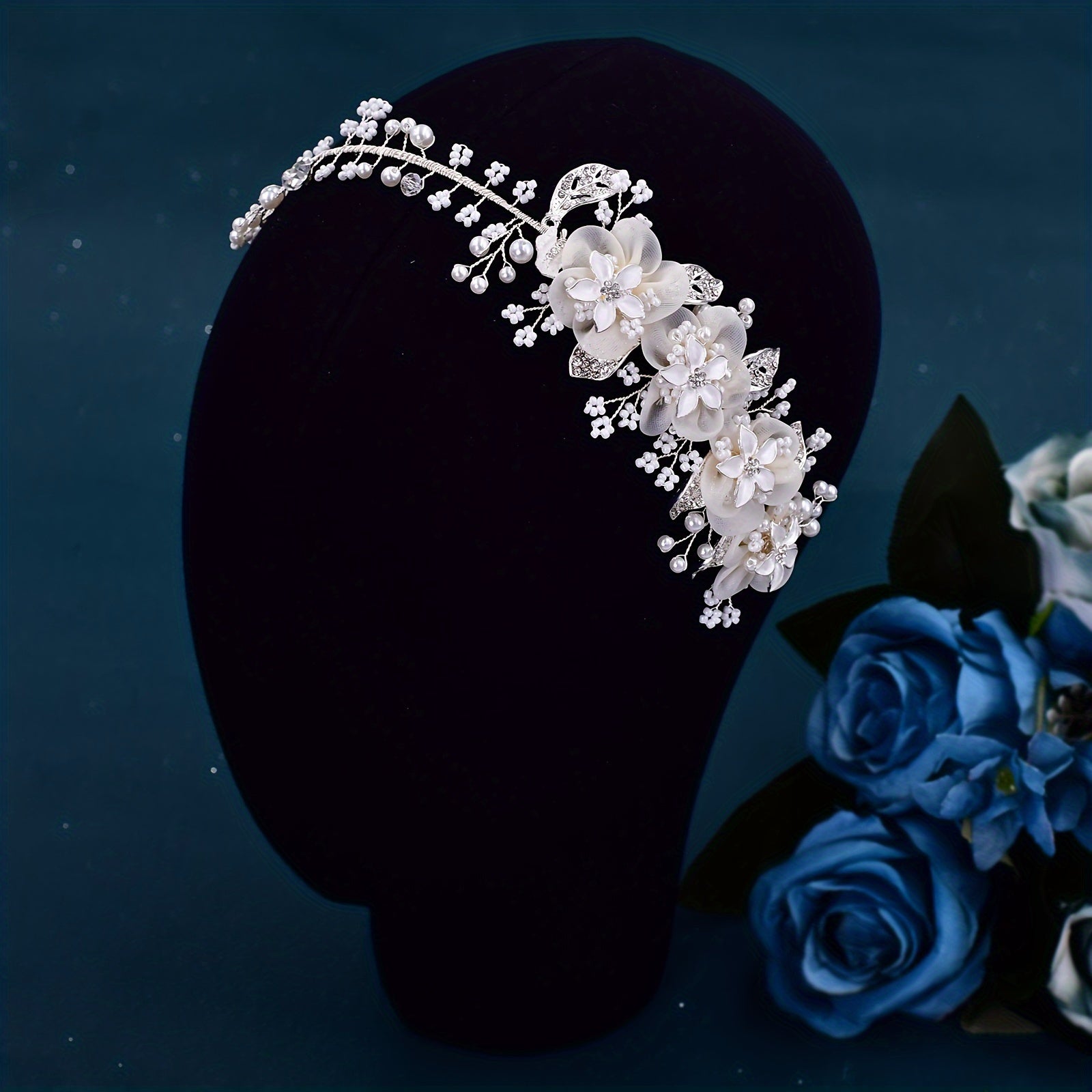 Bridal Flower Headband Wedding Hair Accessory