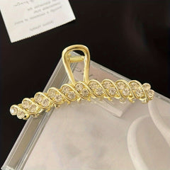 Rhinestone Hair Claw Glitter Nonslip Ponytail Holder Hair Clip