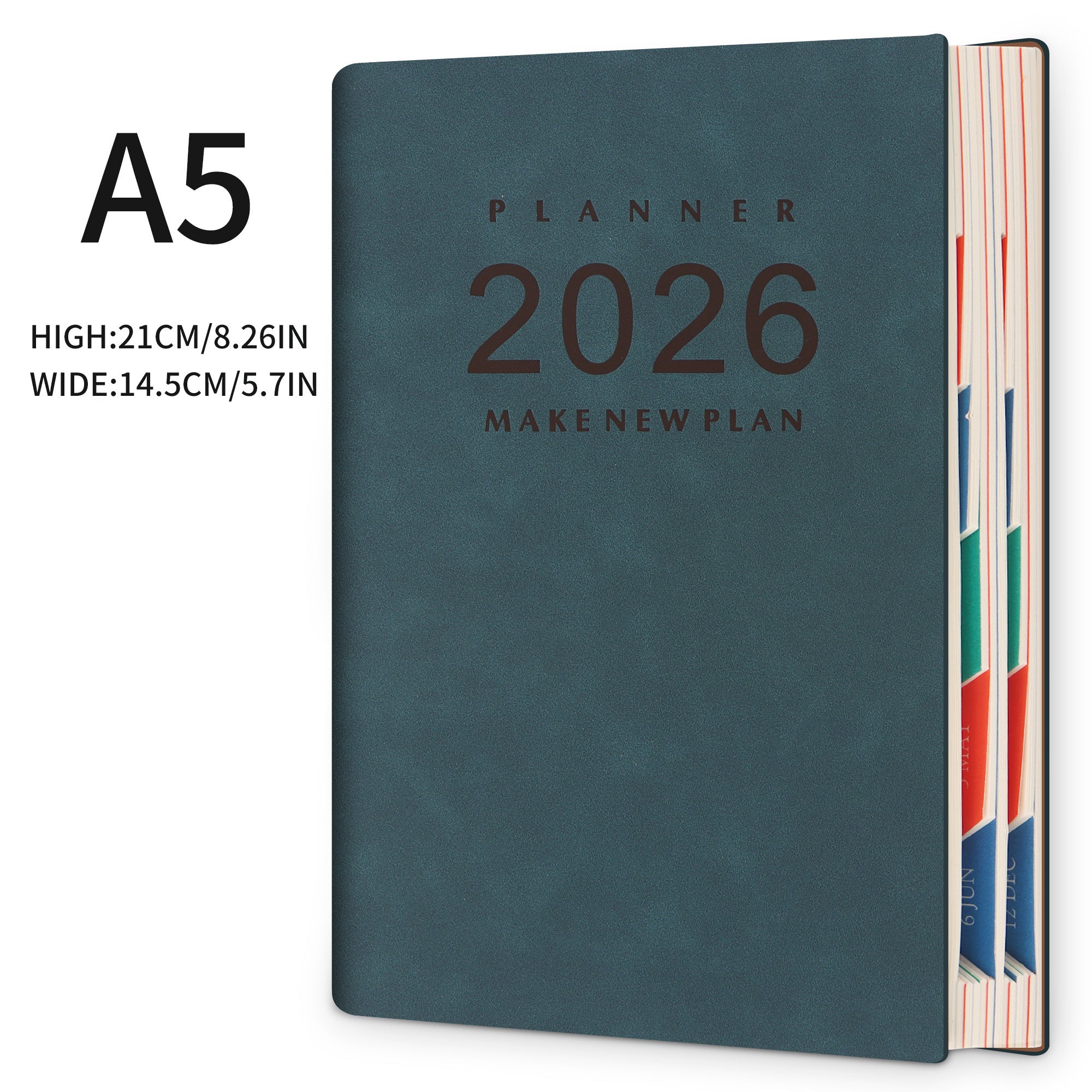 2026 A5 Grand Standard Plan Calendar Planner PU Leather 100g Thick Paper Agenda