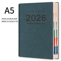2026 A5 Grand Standard Plan Calendar Planner PU Leather 100g Thick Paper Agenda