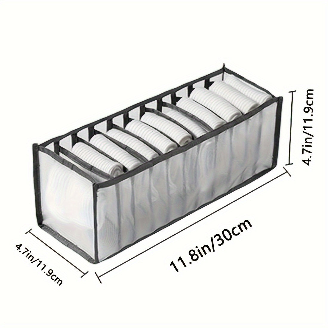 Drawer Organizer Storage Box 11 Compartments Sock Organizer