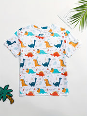Boys' Dinosaur T Shirt 3D Print Short Sleeve Tee for Summer Outdoor Fun