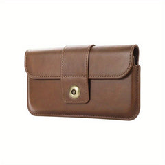 Men's Minimalist PU Leather Waist Bag Phone Key Bag