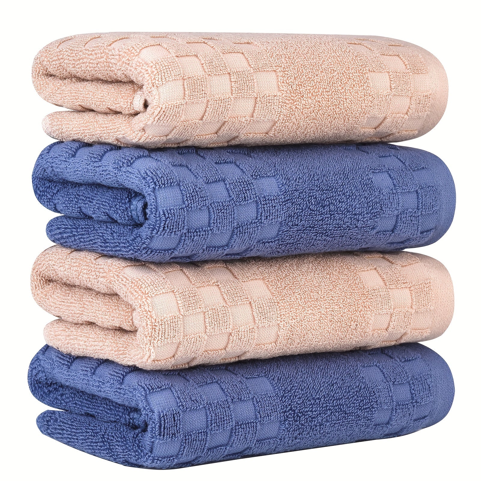4pcs Cotton Face Towels Quick Drying Soft Bath Towels Mixed Colors