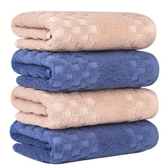 4pcs Cotton Face Towels Quick Drying Soft Bath Towels Mixed Colors