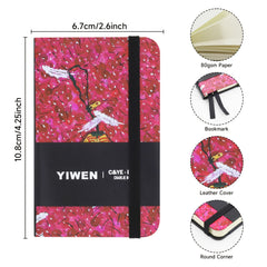 YIWEN A7 Abstract Pattern Journal Notebook Lined & Blank Pages Pocket Sized