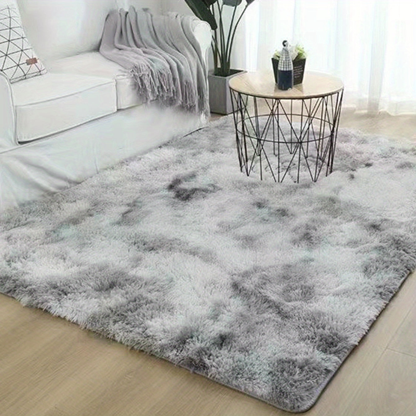 Soft Plush Shaggy Area Rug Fluffy Carpet Bedroom Living Room Non Slip