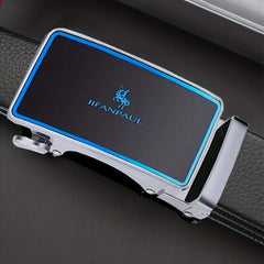 Men's Automatic Buckle Belt PU Leather Business Suit Waist Strap