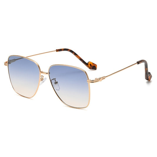 Ombre Lens Sunglasses Square Frame Glasses UV400