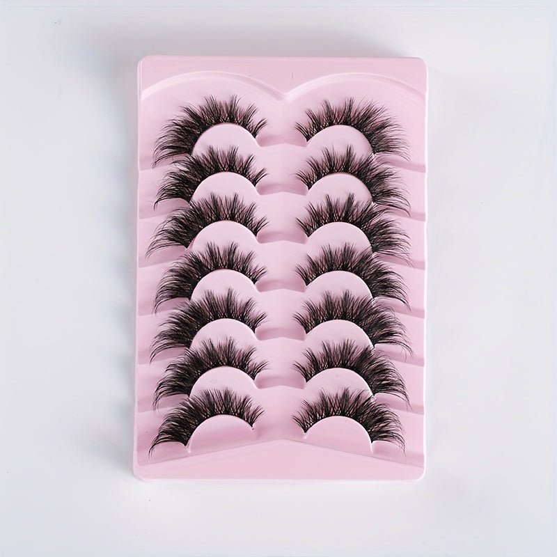 7 Pairs Fox Eye Lashes Little Devil Style Natural Volume