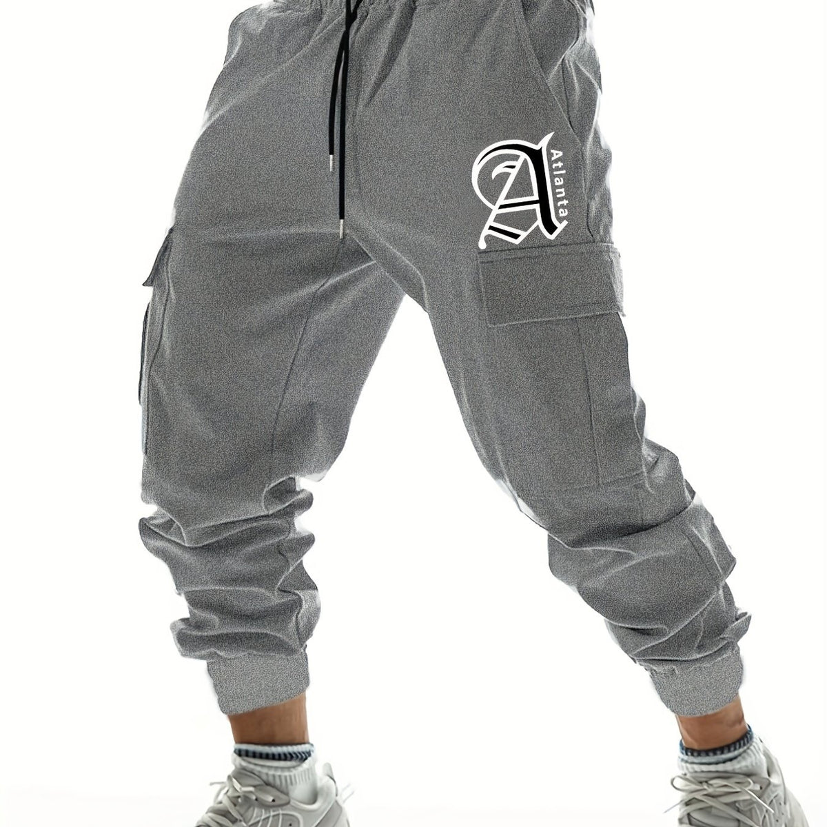 Men's Drawstring Cargo Pants Casual Jogger Pants