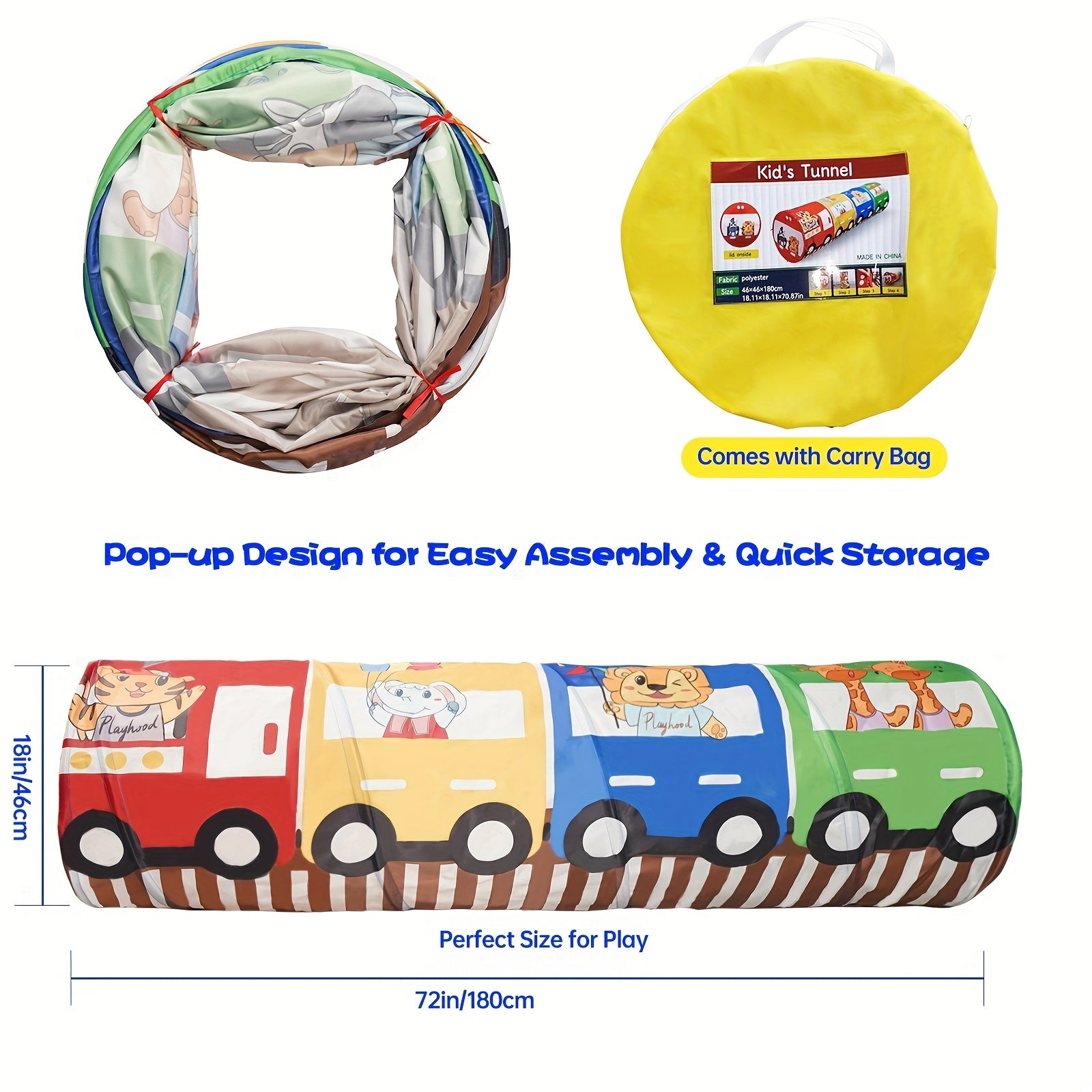 Kids Sensory Trainer Crawling Tunnel Game Toy