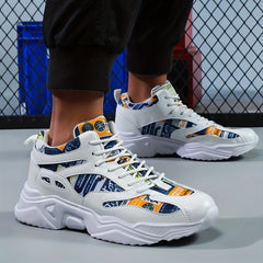 Men's Cartoon Graffiti Athletic Shoes for Running Gym Sneakers