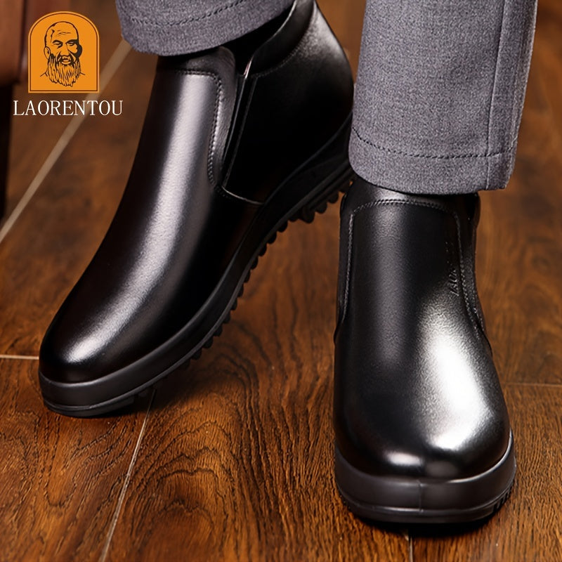 LAORENTOU Men's Warm Fleece Thermal Slip On Boots Winter